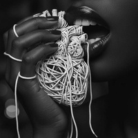 MY MOUTH: shoelace twisted...