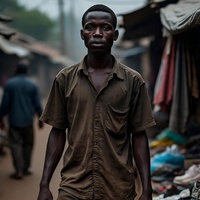 Tears on Nigerian street